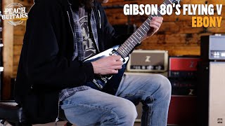 Video thumbnail for No Talking...Just Tones | Gibson 80's Flying V Ebony by Peach Guitars