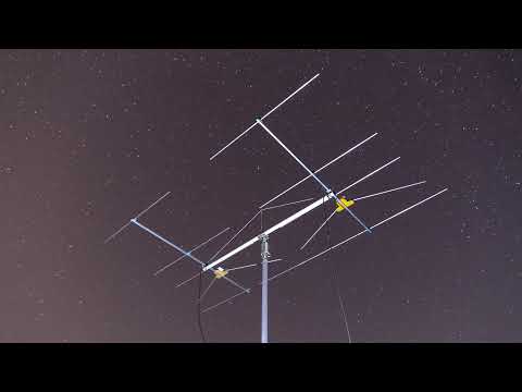 FM-DX: 2×5-el K6STI Yagi Antenna - Night-time Timelapse