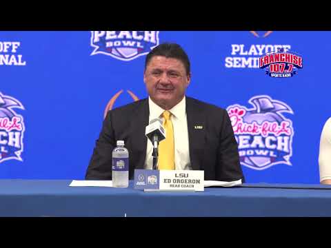 LSU Peach Bowl postgame