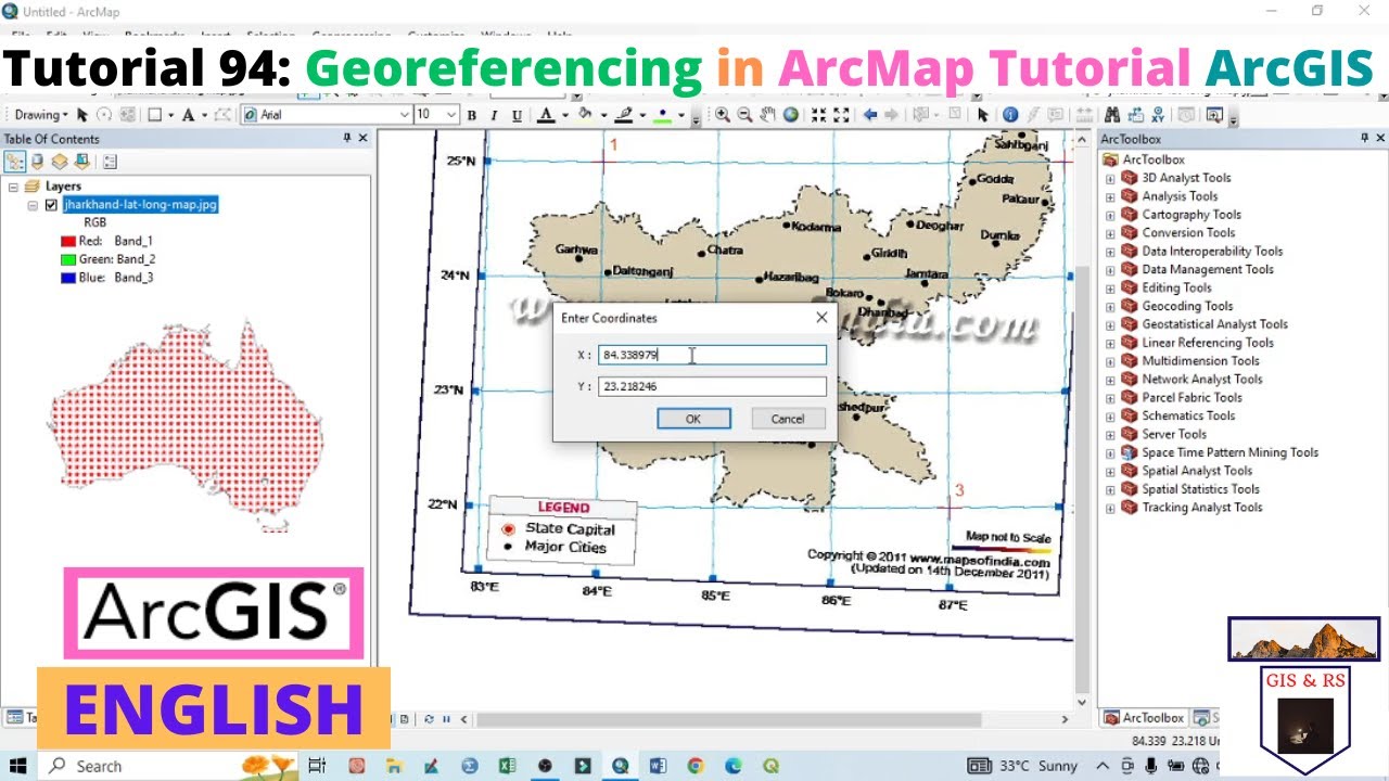 Georeferencing in ArcMap Tutorial II ArcGIS