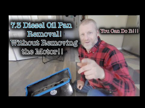 7.3 oil pan and gasket without engine removal!! 99 F250 Superduty(You can do it too!)