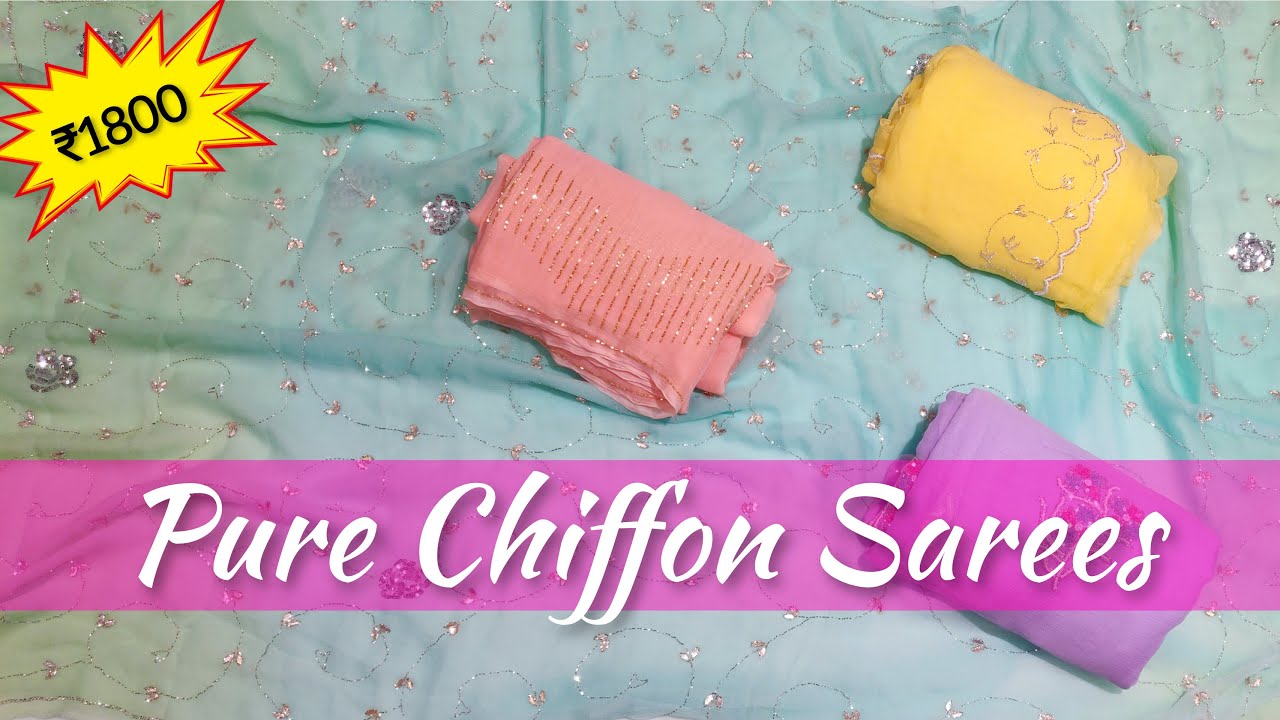 Watch video Pure Chiffon Saree at reasonable price | Light weight Jaipuri saree | Premium Chiffon Saree Now Pure Chiffon Saree at reasonable price | Light weight Jaipuri saree | Premium Chiffon Saree