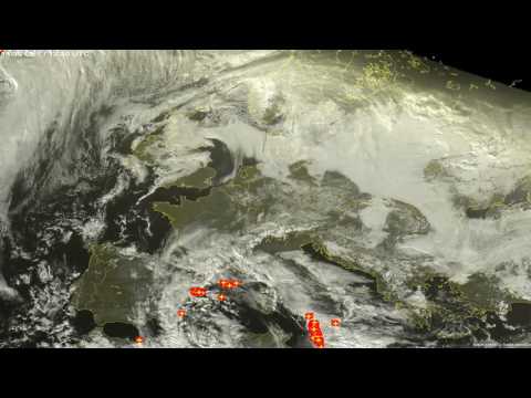 Sat24 lightning video impression for Sunday, January 22, 2017