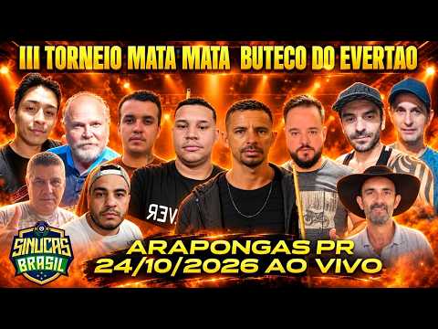 AO VIVO 24/10 BUTECO DO EVERTAO ARAPONGAS PR#SINUCA#BILHAR#TORNEIO