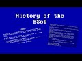 History Of The Blue Screen Of Death BSoD 1992 2015