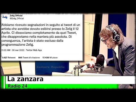 Il tweet dello sconosciuto Pietro Diomede su Charlotte Angie - La Zanzara 30.3.2022