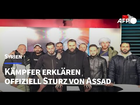 Syrien: Kämpfer erklären in Fernsehansprache Sturz von "Tyrann" Assad | AFP