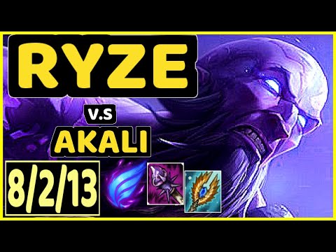 EVROT (RYZE) vs AKALI - 8/2/13 KDA MID CHALLENGER GAMEPLAY - BR