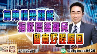 【大戶羅盤籌碼動能】 #謝宗霖 0222，烏東情勢難解 指數震盪難免 留意好股壓回 (圖)