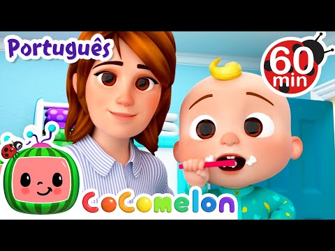 Capa de Sim Sim, escovar os dentes | Cocomelon em Português | 1 HORA de Desenhos Animados e Músicas Infantis