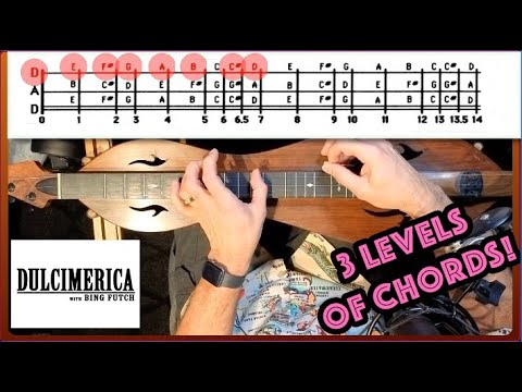 3 Levels of Chords on Mountain Dulcimer - Dulcimerica 789