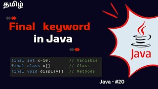 Java Final Keyword | final class, final variable, final method