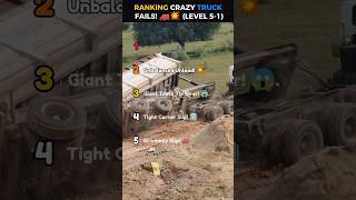 RANKING CRAZY TRUCK FAILS! 🚛💥 (LEVEL 5-1) #shorts