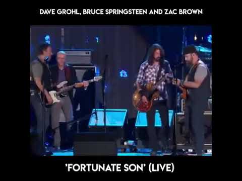 Dave Grohl Abdul Bruce Springsteen and Zac Brown - Fortunate Son - live