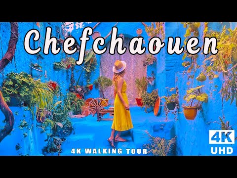 CHEFCHAOUEN 😍 MOST BEAUTIFUL PLACE IN MOROCCO ❤️ | 4K UHD Walking Tour with Captions