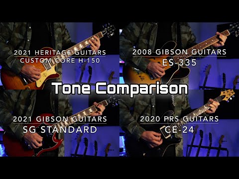 Tone Comparison - Heritage Custom Core H-150, Gibson ES-335, Gibson SG, PRS CE 24 | REVV G20