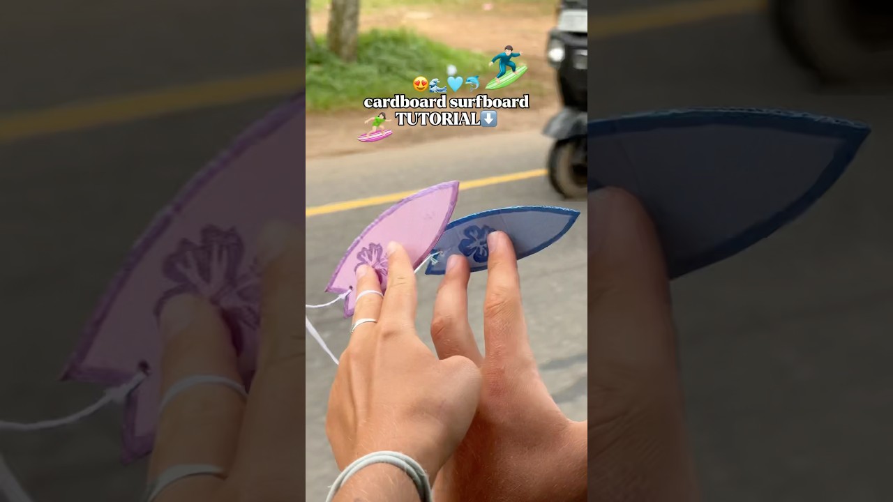 😍🏄🏻‍♀️🥹 Cardboard SURFboards 🏄🏻‍♂️🐬 DIY Summer Beach Craft Idea 🌺 Tutorial #diy #surf #craft
