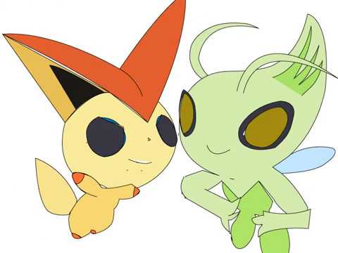 Legendary Victini vs Celebi Animation 2D