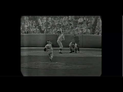 6/28/1966 Yankees at Red Sox highlights Mickey Mantle hits 2 HRs but Boston wins (VIDEO VERY JUMPY)