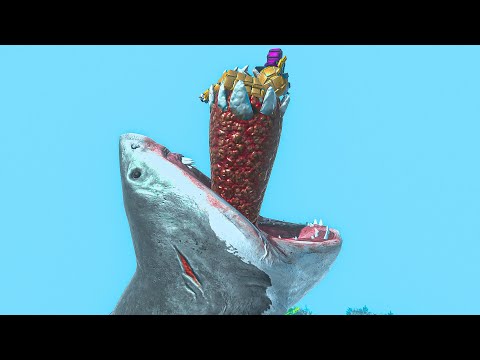 MUTANT MEGALODON HUNTING - Animal Revolt Battle Simulator
