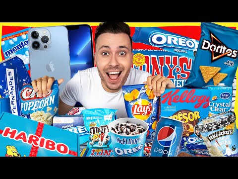 1 DAY OF EATING ONLY FROM BLUE PACKAGING! *Experiment*