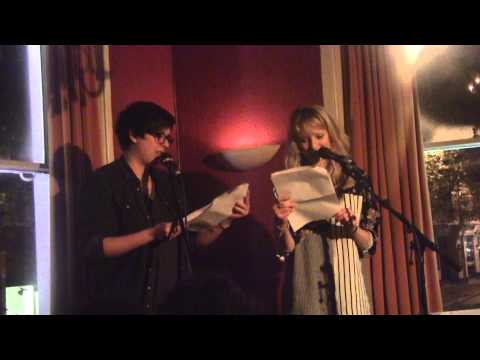 Camarade poetry at Interrobang bookfair - Prudence Chamberlain & Eley Williams