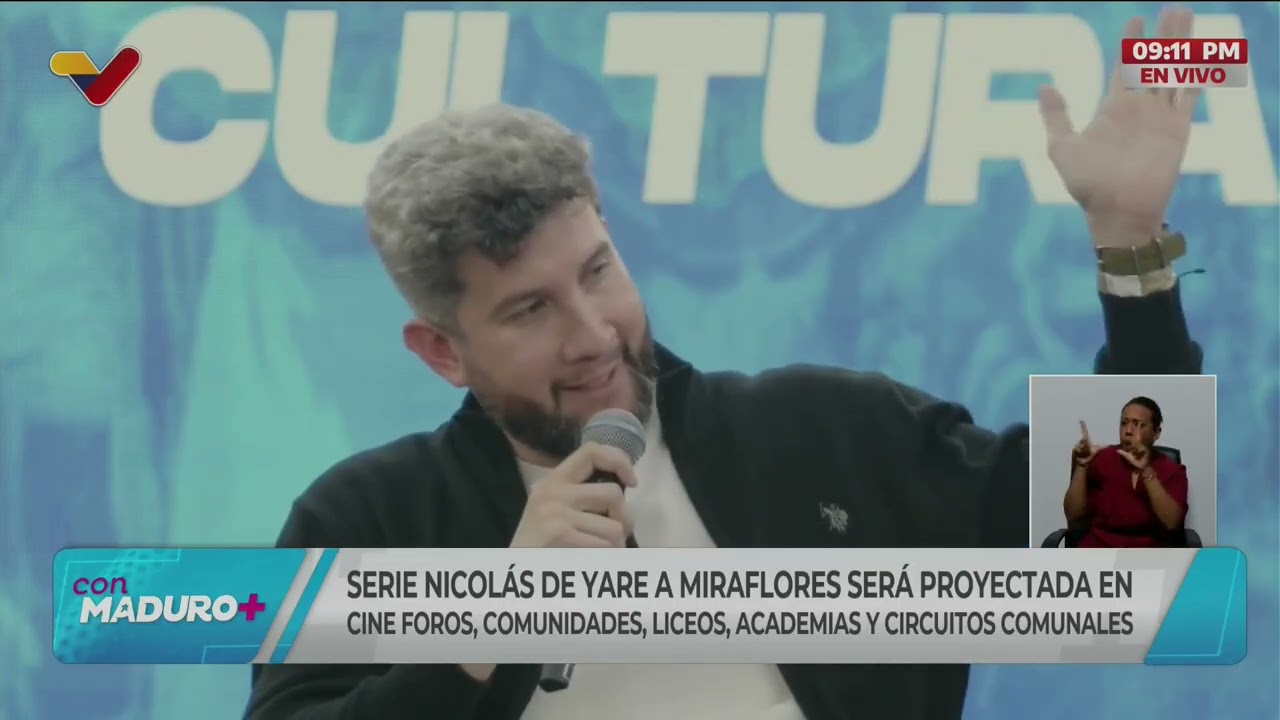 Maduro entrevista al equipo de la serie "Nicolás: De Yare a Miraflores"