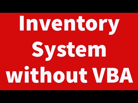 Simple Inventory System without VBA