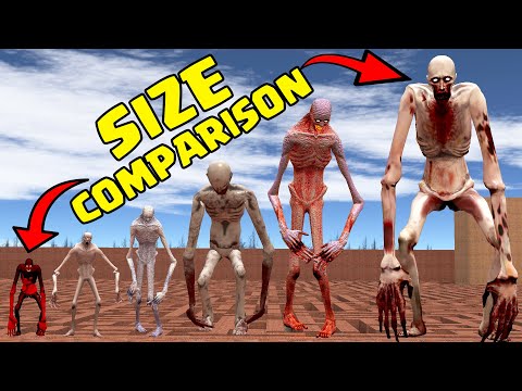 SIZE COMPARISON ALL SCP-096!! In Garry's Mod