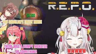 Nakiri Ayame R.E.P.O Collab with Fubuki, Miko, Korone & Flare! 【Hololive】