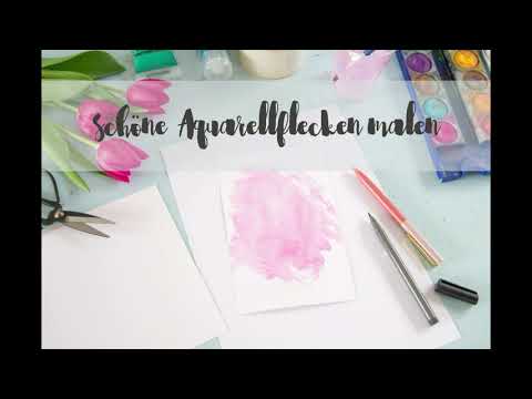 DIY schöne Aquarellflecken malen