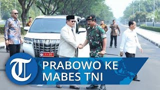 Kunjungan Kerja Pertama Menhan Prabowo Ke Mabes TNI
