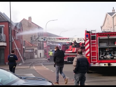 Appartement brand in Bree in de Nieuwstadpoort op 18 - 02 - 2016 BUILDING IN FIRE IN BELGIUM