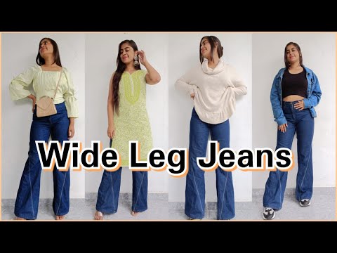 6 Easy Outfit Ideas Using Wide Leg Jeans | Flared...