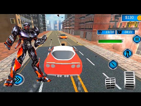 Real Train Car Robot Battle: War of Robot Transformation Game - Android iOS Gameplay