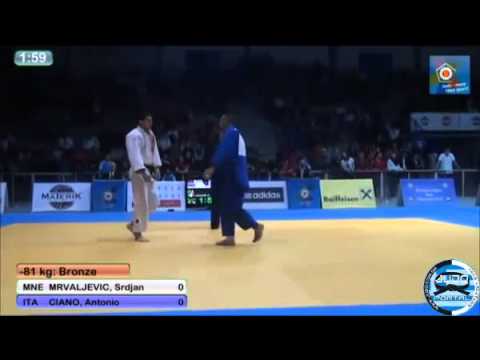 European Judo Open Men Oberwart 2014 Bronze  81kg MRVALJEVIC Srdjan MNE   CIANO Antonio ITA