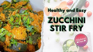 Healthy and easy Zucchini Stir Fry Recipe! Sauteed Zucchini in less than 10 minutes!