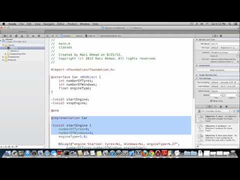 Objective C and MacOSX Programming Tutorial-18:Your First Program Using Classes (English Version)