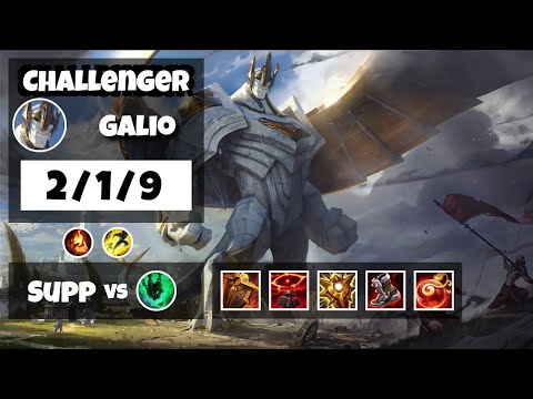 Galio Challenger Gameplay S11 Replay 11.8 Support (2/1/9) - KOREAN