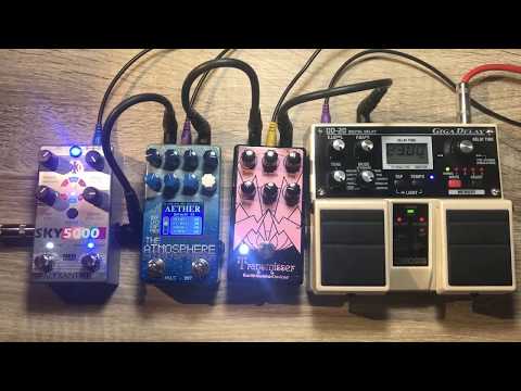 droning with the BOSS DD20, Transmisser, atmosphere reverb and SKY 5000