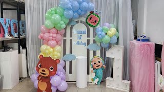 HOW TO MAKE COCOMELON BALLOON BACKDROP TUTORIAL | COCOMELON BALLOON GARLAND | PARTY KING KUWAIT