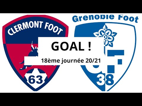 Clermont Foot 63 - Grenoble [(1)-0] GOAL 17' (Cedric Hountondji) 18ème journée 2020/21