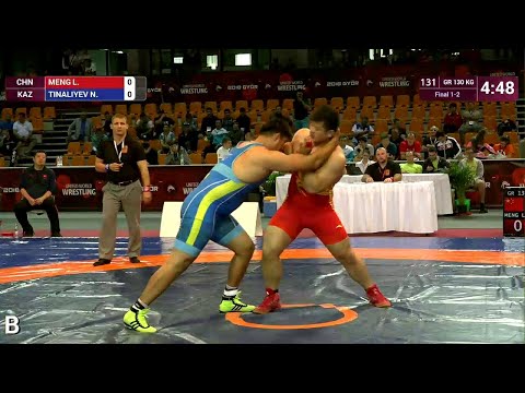 GOLD GR - 130 kg: L. MENG (CHN) v. N. TINALIYEV (KAZ)