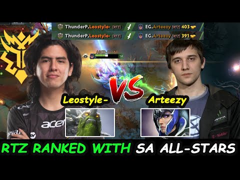 Arteezy vs Leostyle - Artour Ranked with South America ALL-STAR Dota 2