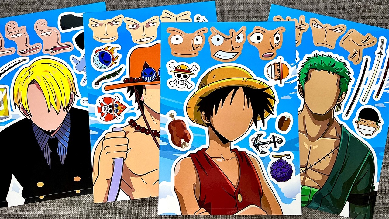 ⚡Paper DIY⚡ Unboxing One Piece Sticker Book 😱 Best Anime Stickers Ever?