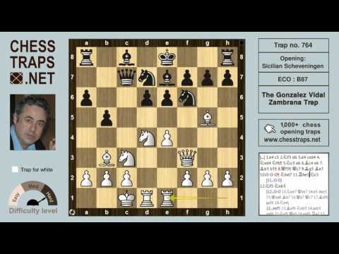 Sicilian Scheveningen - The Gonzalez Vidal Zambrana Trap (trap no. 764)