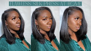 Natural Hair Silk Press Tutorial | Salon Results at Home Products & Techniques I Use - Nia Imani