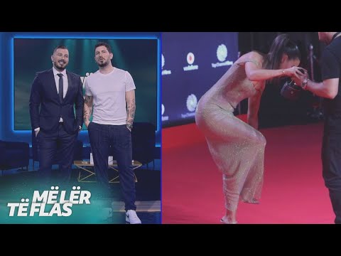 Sara Hoxhës iu prishën këpucët në tapetin e kuq, momenti i sikletshëm - Më lër të flas