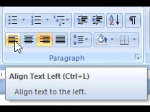 Align Left , Center , Right Microsoft word