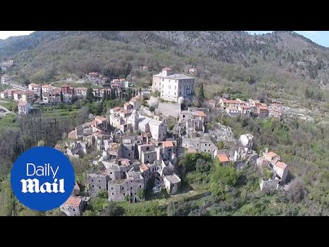 Amazing birds eye view of abandoned Italian town of Balestrino - Daily Mail